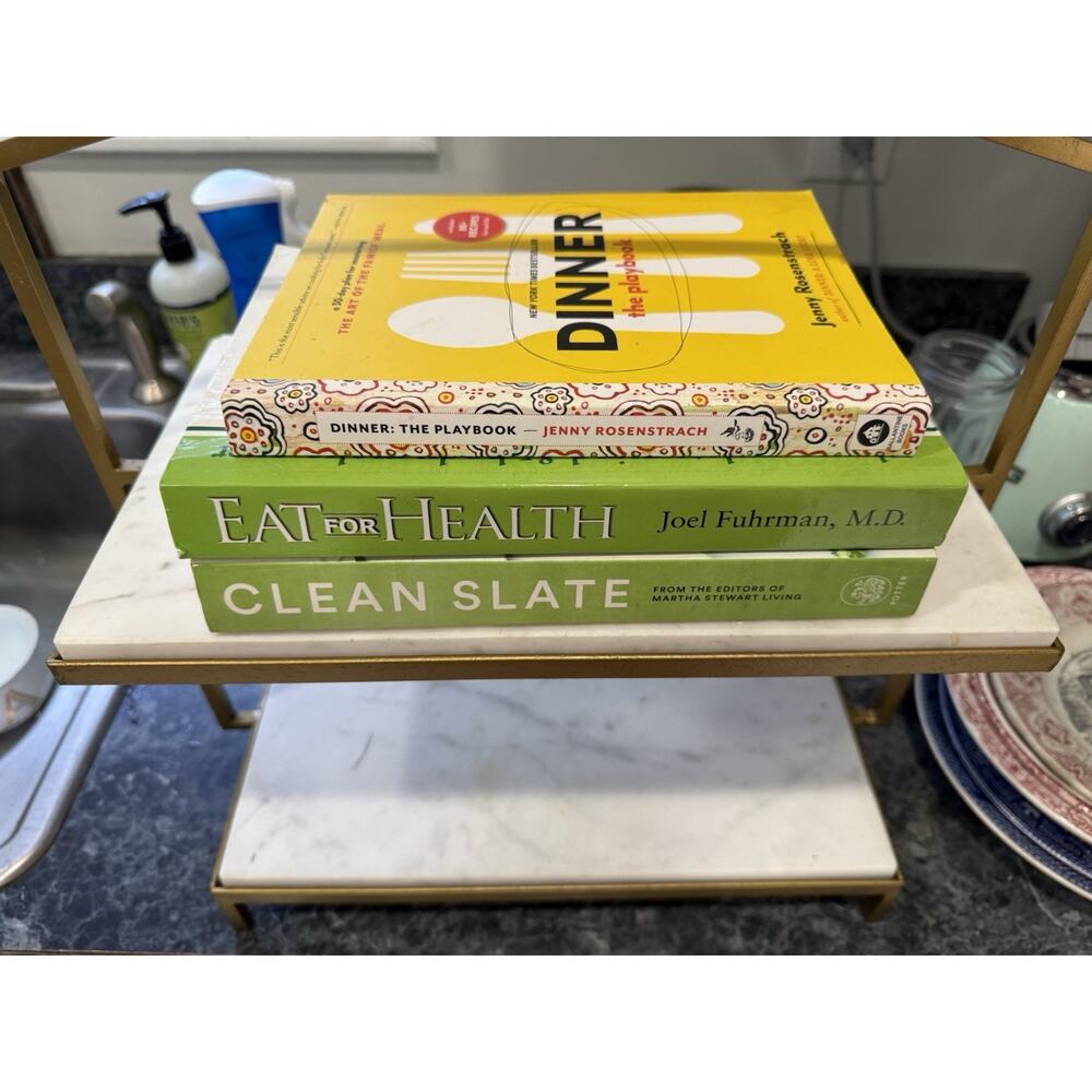 set of healthy cookbooks